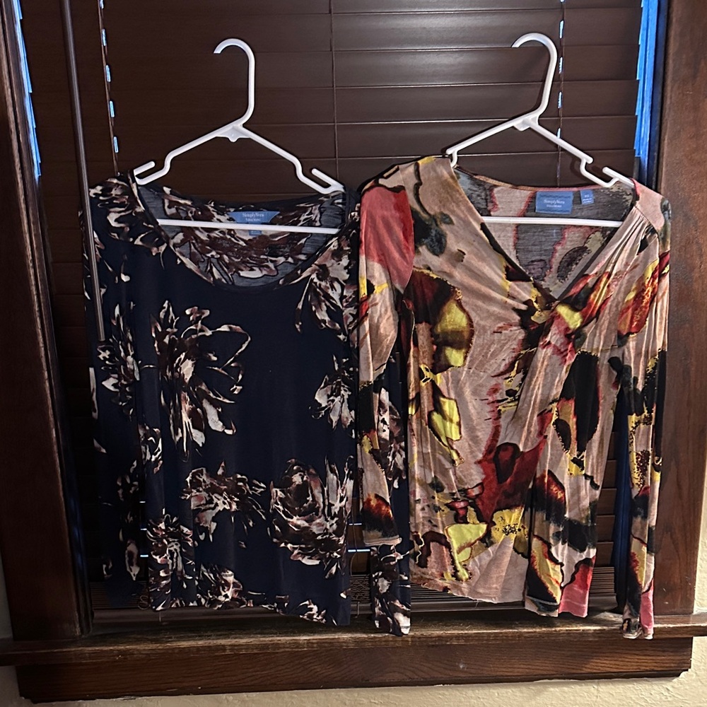 Floral Long Sleeve Tops (S and XS)